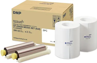 Produktbild von DNP Fotopapier 15x20 cm perforiert für DS620 - 2 Rollen à 200 Abzüge