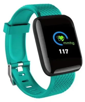 Zdjęcie produktu dla Inteligentna opaska fitness ID116 plus, kolorowy wyświetlacz 1,3 cala, wodoszczelność IP67, powiadomienia, zielona