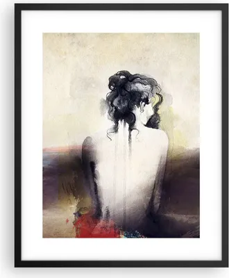 Produktbild von Gerahmtes Poster - Schwarzer Rahmen - Frau handeln nackt - 40x50 cm - Wand Bild - Wanddeko - Wandbilder - Kunstposter - Wandposter - Bilderrahmen - Bilder - Kunstdruck - Wandbild - P2BPA40x50-3657