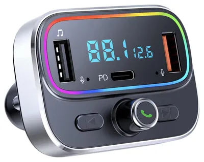 Bluetooth FM-Transmitter Auto, PD 20W, Freisprecheinrichtung, LED