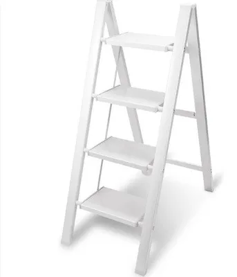Obrázok produktu pre Hliníkový kuchynský schodík bez zábradlia, protišmykový, 4 stupne, biely