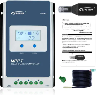 Produktbild von MPPT-Solarregler - 40A - 12V/24V - mit WLAN-Adapter und App-Überwachung