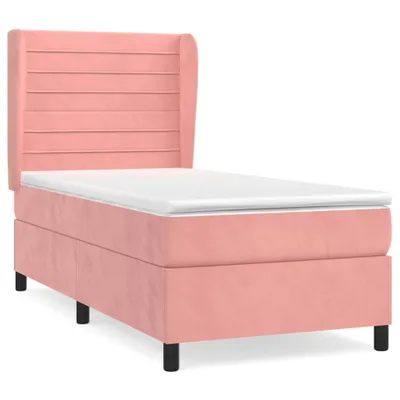 Produktbild von vidaXL Boxspringbett mit Matratze Rosa 90x190 cm Samt