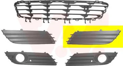 Produktbild von VAN WEZEL Lüftungsgitter Grill Stoßfänger für OPEL Astra H Caravan (A04) ohne Loch/Löcher für Nebellampen