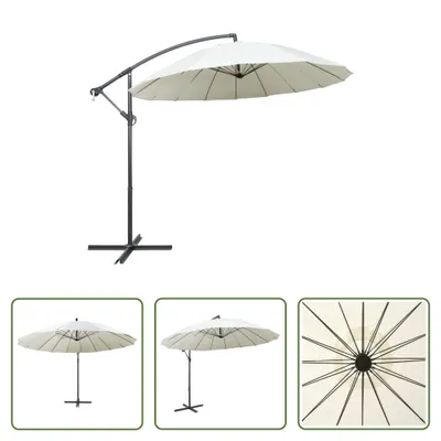 Immagine prodotto di The Living Store Ombrello Ampel bianco 3 m palo in alluminio