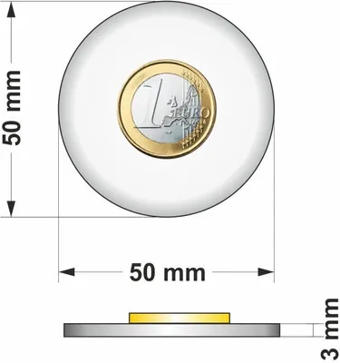 Produktbild von Acrylglasscheibe rund, Ø 50mm, 3mm Dick, transparent - Zeigis® / Runde / Platte / Kunststoff / Acryl / durchsichtig / Scheibe / Kreis / Runde