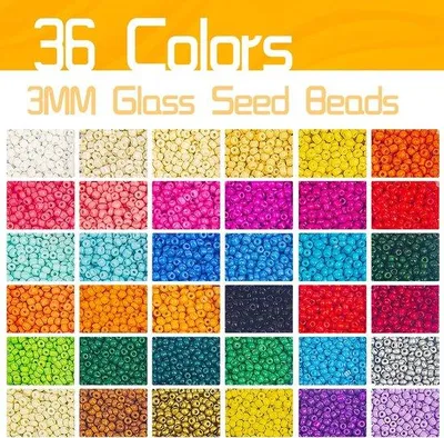 Produktbild von 3mm Glasperlen Set zum Selbermachen von Armbändern und Halsketten