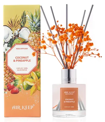 Riet Diffuser Set Kokos & Ananas, 100ml, 8 Sticks