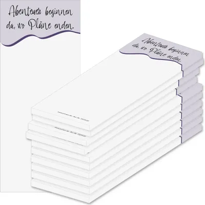 Produktbild von PRICARO Notizblock "Spruch 07", magnetisch, 62x148 mm, 10 Stück