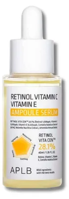 Obrázek produktu pro APLB Retinol Vitamin C Vitamin E Ampoule Serum – sérum proti vráskám s retinolem a vitaminy C a E – 40 ml