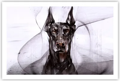 Produktbild von Poster - Poster ohne Rahmen - Hund Abstraktion - 91,5x61 cm - Wand Bild - Wanddeko - Wandbilder - Kunstposter - Wandposter - Bilder - Kunstdruck - Wanddekoration - Wandbild - P2XAA91x61-3999