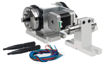 Image de Axe de tournage CNC, mandrin à 4 mors, contre-poupée pour machines à graver, K11-65 mm, 3 mors