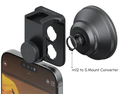 Image de Shiftcam universel S.Mount – Convient universellement pour smartphones, tablettes et ordinateurs portables – S.Mount avec système de verrouillage par torsion – Support intégré pour griffe porte-accessoires - Noir