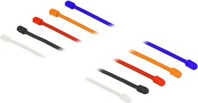 Obrázek produktu pro DeLOCK 018972, Černá, Modrá, Oranžová, Červená, Bílá, 250 mm, 4 mm, 10 kusů