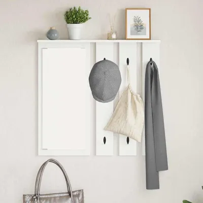 Obrázok produktu pre Maison Exclusive - Nástenný vešiak na odevy s policou Biela 84 x 10 x 80 cm