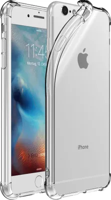 Produktbild von Handyhülle passend für iPhone 6/6s Plus  transparent - Stoßfeste TPU Silikonhülle mit Bumper Shockproof - Smartphonica