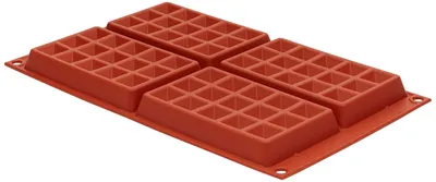 Produktbild von Silikomart SF155 Silikonform für Waffeln, 4 Hohlräume, 130 x 81 x 17 mm