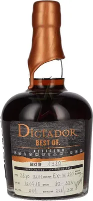 Produktbild von Dictador BEST OF 1980 ALTISIMO Colombian Rum Limited Release 41,00 %  0,70 lt.
