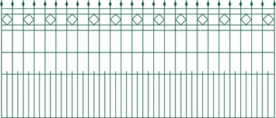 Produktbild von Schmuckzaun Richmond - Farbe: grün, Höhe: 110 cm, Länge: 251 cm