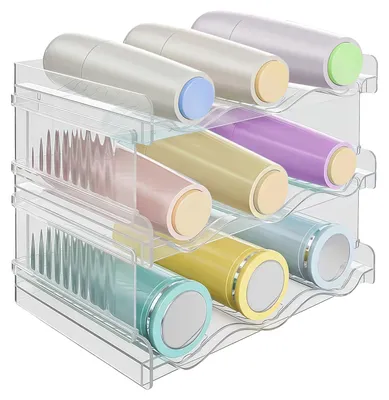 Stapelbares Flaschenregal, 3 Stufen, 9 Flaschen, Antirutsch