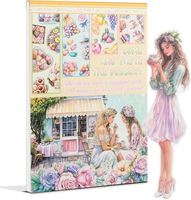 Imagen del producto de Stickerbuch A5, 20 Pastell Kawaii Sticker, vorgestanzt, für Bullet Journals