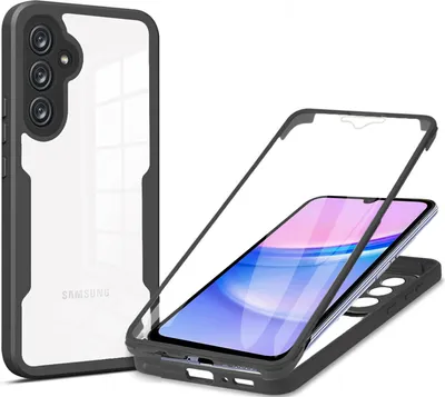 Produktbild von 360° Hülle für Samsung A15, 360 Grad Handyhülle mit Integriertem Displayschutz Schwarz