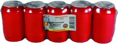Produktbild von Bolsius Kompo-Öllicht Nr.3 rot 5er