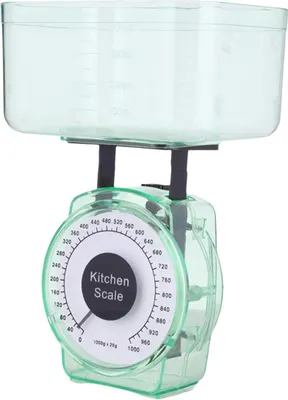 Produktbild von Küchenwaage mit mechanischem Zifferblatt, kompakte, hochpräzise Waage mit abnehmbarer Schüssel zum Wiegen von Lebensmitteln, Obst, Pulver(Zufällige Farbe)