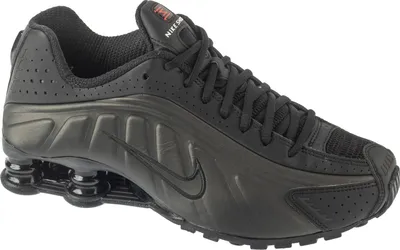 NIKE SHOX R4 ブラック 10 (UK) Buty damskie Nike Shox R4 Black/ Black-Black-Max Orange