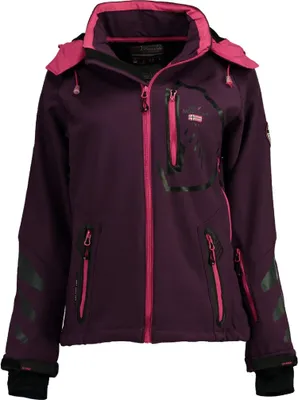 Produktbild von Geographical Norway Damen Softshell Thea Funktions Outdoor Jacke , lila, Größe S