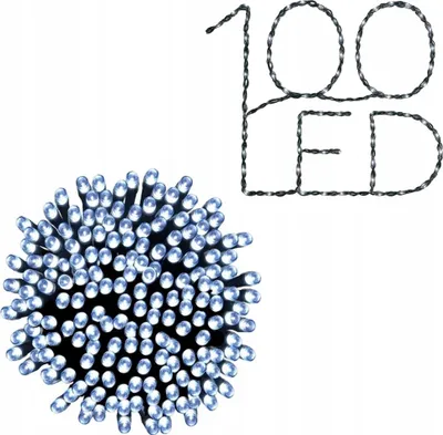 Produktbild von Weihnachtsbeleuchtung 100 Led Kaltweiss Ip44 8M - Für Drinnen Und Draussen