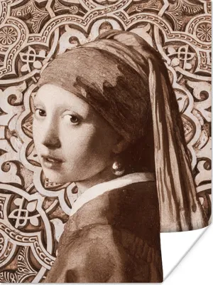 Produktbild von MuchoWow® Poster Das Mädchen mit dem Perlenohrring - Johannes Vermeer - Braun 120x160 cm - Wandbilder