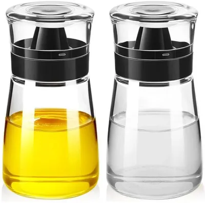 Productafbeelding van Azomor® Set van twee glazen oliecontainers voor kamperen en buitengebruik