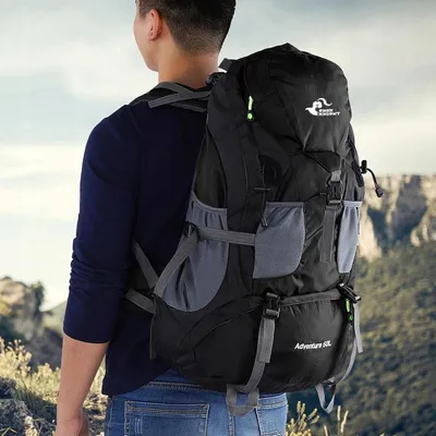 Obrázok produktu pre Turistický batoh s objemom 50 litrov – vodotesný, odolný proti roztrhnutiu, ergonomický