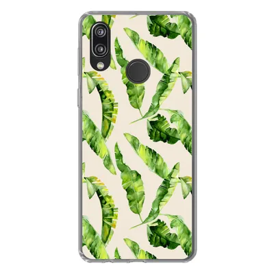 Produktbild von MuchoWow® Handyhülle Schutzhülle Hülle für Huawei P20 Lite (2020) Blatt - Tropisch - Muster Silikon Softcase Handy Hülle - Kartenhalter
