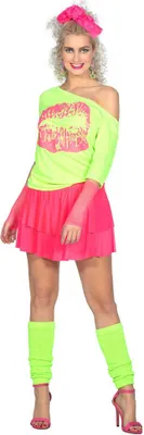 Produktbild von 80's T-shirt Lips Neon Groen S-M