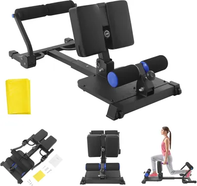 Obrázok produktu pre Zariadenie na cviky s vlastnou váhou – Skladacia posilňovacia lavica na nohy a fitness zariadenie pre domáce použitie – Obsahuje odporové gumy
