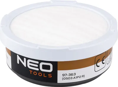 Image de NEO TOOLS A1P2 Filtre combiné « R » Réutilisable, protection respiratoire professionnelle contre les vapeurs organiques et la poussière 10xNDS