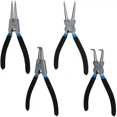 Seegerringzangen-Set, 4-tlg, 175 mm, Präzisionswerkzeug
