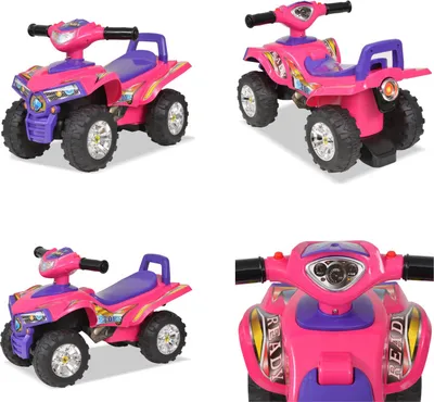 Produktbild von vidaXL Kinder Geländefahrzeug ATV mit Sound und Licht Rosa und Lila - Aufsitzquad - Aufsitzquads - Aufsitzfahrzeuge - Aufsitzfahrzeuge