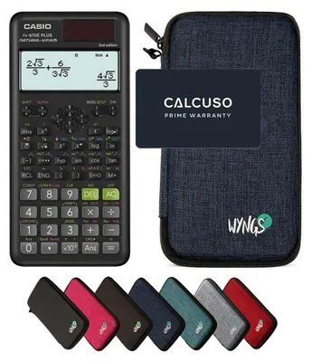 Produktbild von Casio fx-87DE Plus 2nd Edition inkl. WYNGS Schutztasche Blau - Wissenschaftlicher Taschenrechner - Basic Set