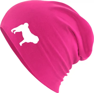 Produktbild von Huuraa Beanie Mops Silhouette Fuchsia One Size Baumwolle und Elasthan Mütze Geschenkidee