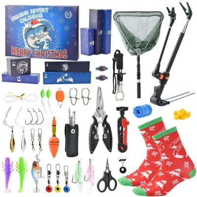 Produktbild von Adventskalender für Angler 2026 - 24 Tage Angelzubehör Set