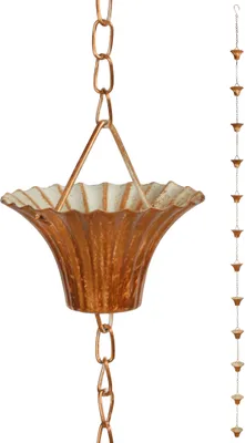 Produktbild von Esschert Design Regenwasserkette verkupfert; TH87; 7,9x7,9x254,0 cm