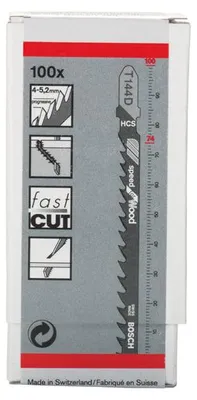 Immagine prodotto di Bosch 2608637880 Bosch 100 Stichsägeblätter T 144 D
