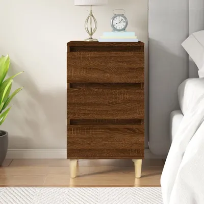 Immagine prodotto di vidaXL Comodino marrone effetto rovere 40x35x70 cm in materiale derivato dal legno