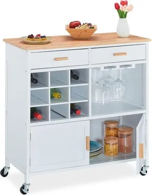 Immagine prodotto di Carrello da cucina con portabottiglie