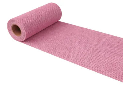 Produktbild von G.schmückt Tischläufer Leinenoptik, Tischband auf Rolle zuschneidbar, Festliche Tischdeko für Hochzeit, Kommunion & Geburtstag Rosa 10m x 30cm