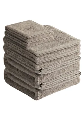 Produktbild von Sansibar Sylt Handtuch Set Frottier-Serie Classic Nr. 3 (Set, 6-tlg), taupe