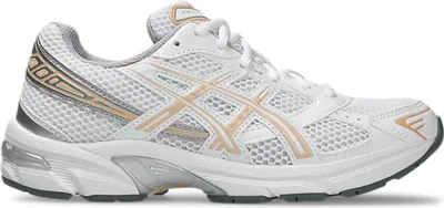 Produktbild von Kaufen Sie den ASICS GEL-1130 White Bisque bei Kicksshop. Sportlicher weiß-beiger Damen-Sneaker mit GEL-Dämpfung und Retro-Running-Design.